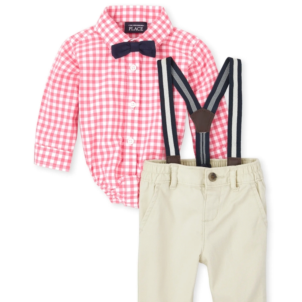 Gingham Bodysuit & Pant Set